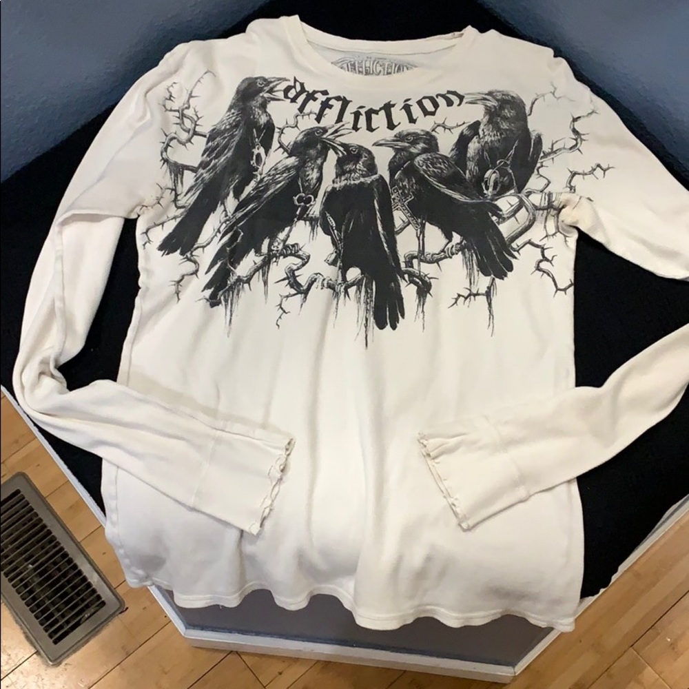 Affliction Distressed Thermal XXL